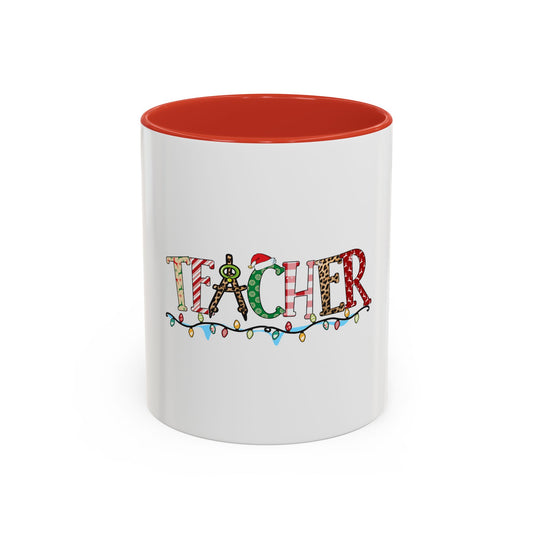 Santa's favorite Teacher Accent Coffee Mug, 11oz