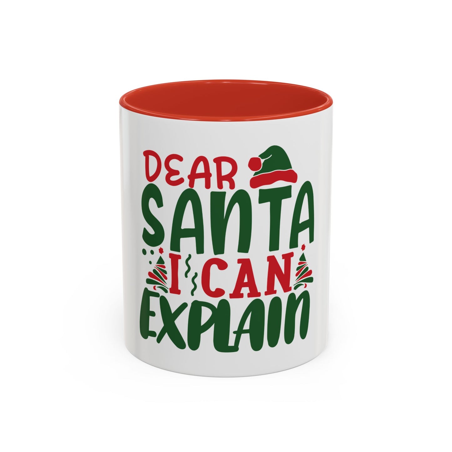 Dear Santa I Can Explain - Accent Coffee Mug, 11oz