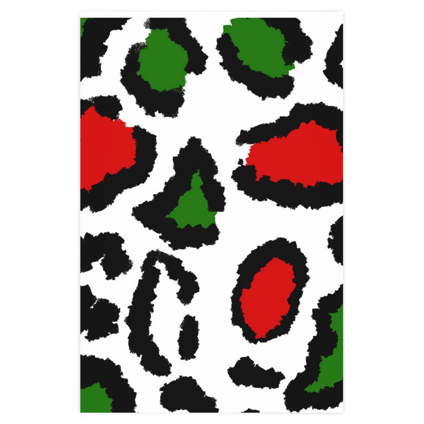 Christmas Red/Green Animal Print Wrapping Paper