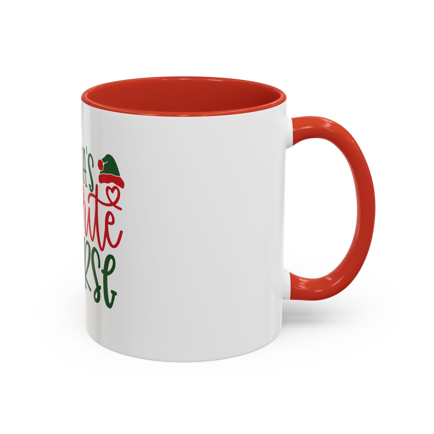 Santas Favorite Nurse Accent Coffee Mug, 11oz