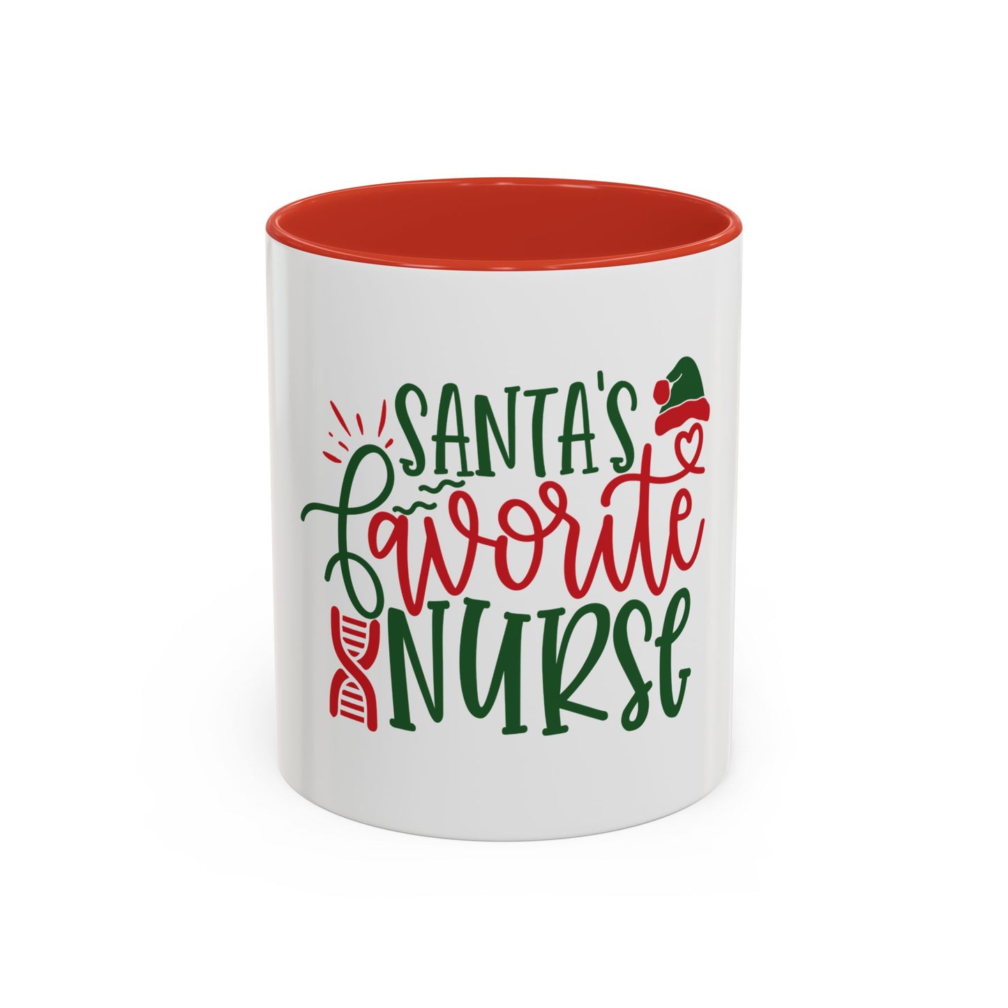 Santas Favorite Nurse Accent Coffee Mug, 11oz